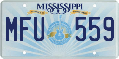 MS license plate MFU559