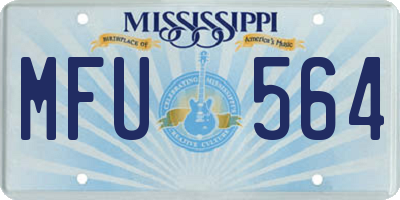 MS license plate MFU564