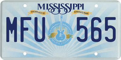 MS license plate MFU565