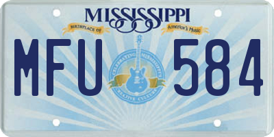 MS license plate MFU584