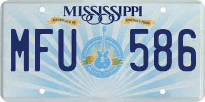 MS license plate MFU586