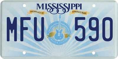 MS license plate MFU590
