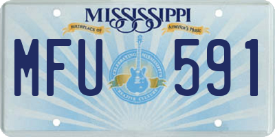 MS license plate MFU591
