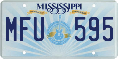MS license plate MFU595