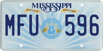MS license plate MFU596
