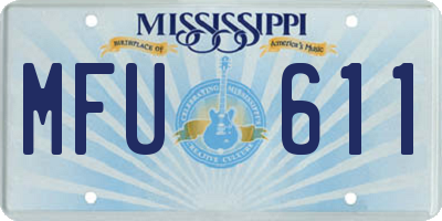 MS license plate MFU611
