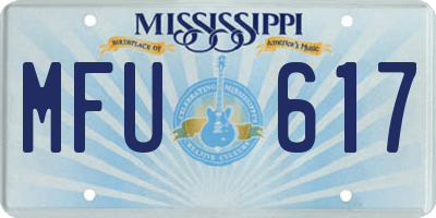 MS license plate MFU617