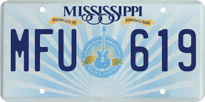 MS license plate MFU619