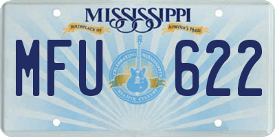 MS license plate MFU622