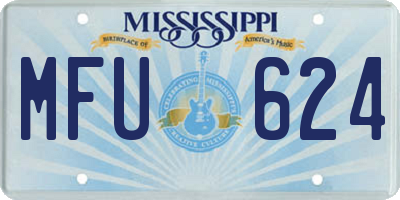 MS license plate MFU624
