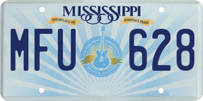 MS license plate MFU628