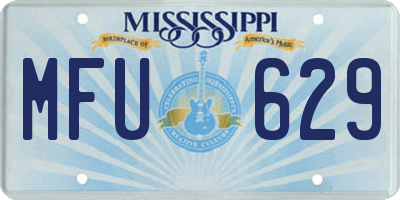 MS license plate MFU629