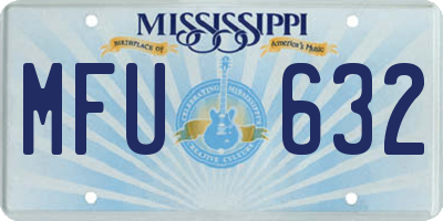 MS license plate MFU632
