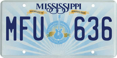 MS license plate MFU636