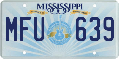 MS license plate MFU639