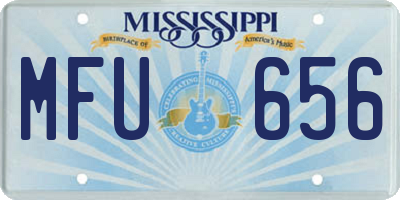 MS license plate MFU656