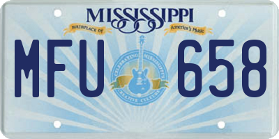 MS license plate MFU658