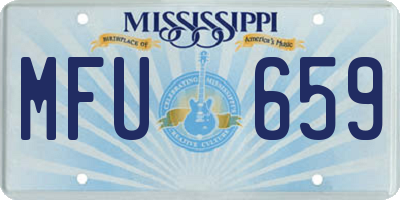 MS license plate MFU659