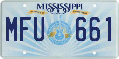 MS license plate MFU661