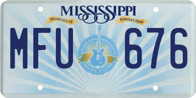 MS license plate MFU676