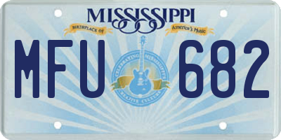 MS license plate MFU682