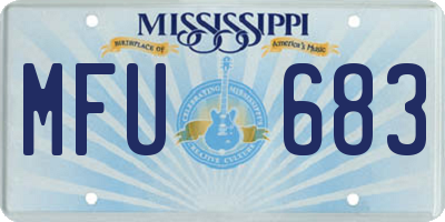 MS license plate MFU683