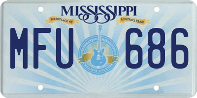 MS license plate MFU686