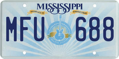 MS license plate MFU688