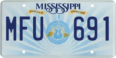 MS license plate MFU691