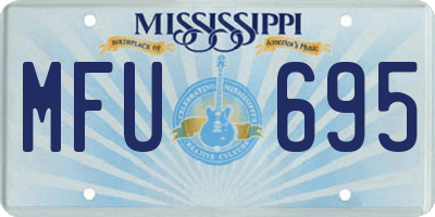 MS license plate MFU695