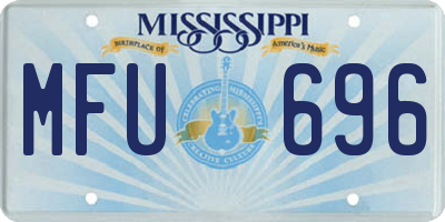 MS license plate MFU696