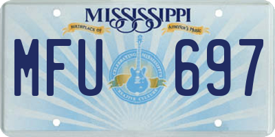 MS license plate MFU697