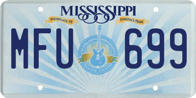 MS license plate MFU699
