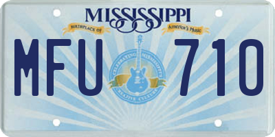 MS license plate MFU710