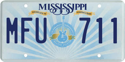 MS license plate MFU711