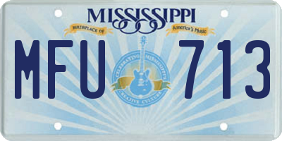 MS license plate MFU713