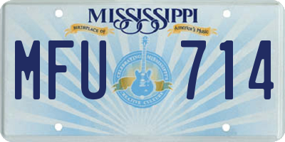 MS license plate MFU714