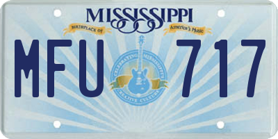 MS license plate MFU717