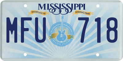 MS license plate MFU718