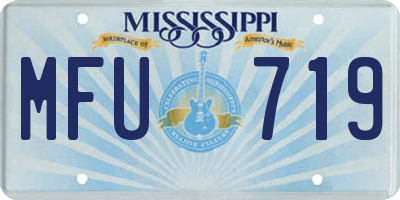 MS license plate MFU719