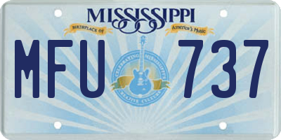 MS license plate MFU737