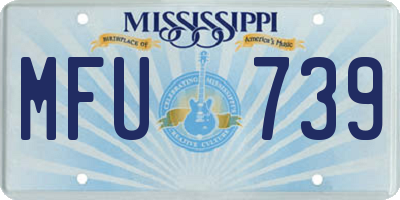 MS license plate MFU739
