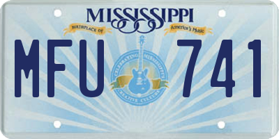 MS license plate MFU741
