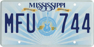 MS license plate MFU744