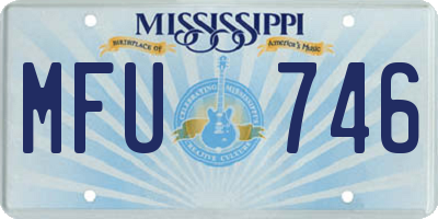 MS license plate MFU746
