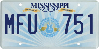 MS license plate MFU751