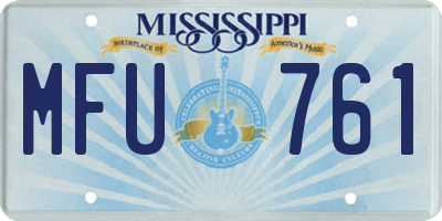 MS license plate MFU761