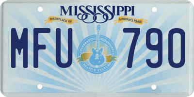 MS license plate MFU790