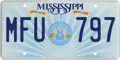 MS license plate MFU797