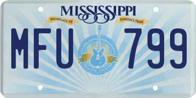 MS license plate MFU799